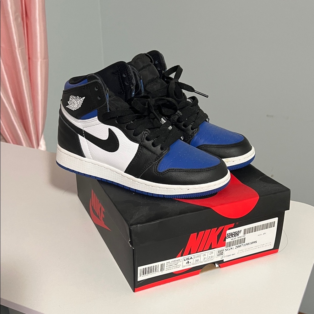 Nike Air Jordan 1 Retro High OG Royal Toe Black and Blue